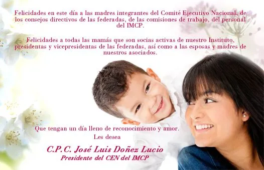 Mensaje de felicitación del día de las madres del C.P.C. José Luis ...