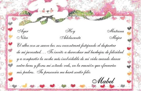 Mensaje de invitación - Imagui