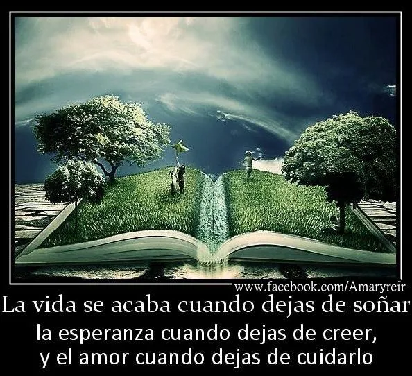 En la vida no debemos dejar de soñar, creer, cuidar el amor y la ...