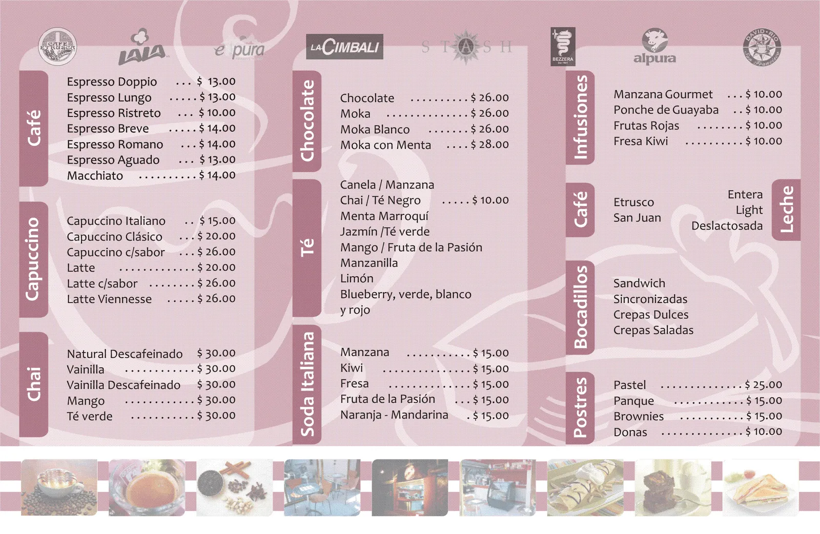 Menu de cafeteria - Imagui