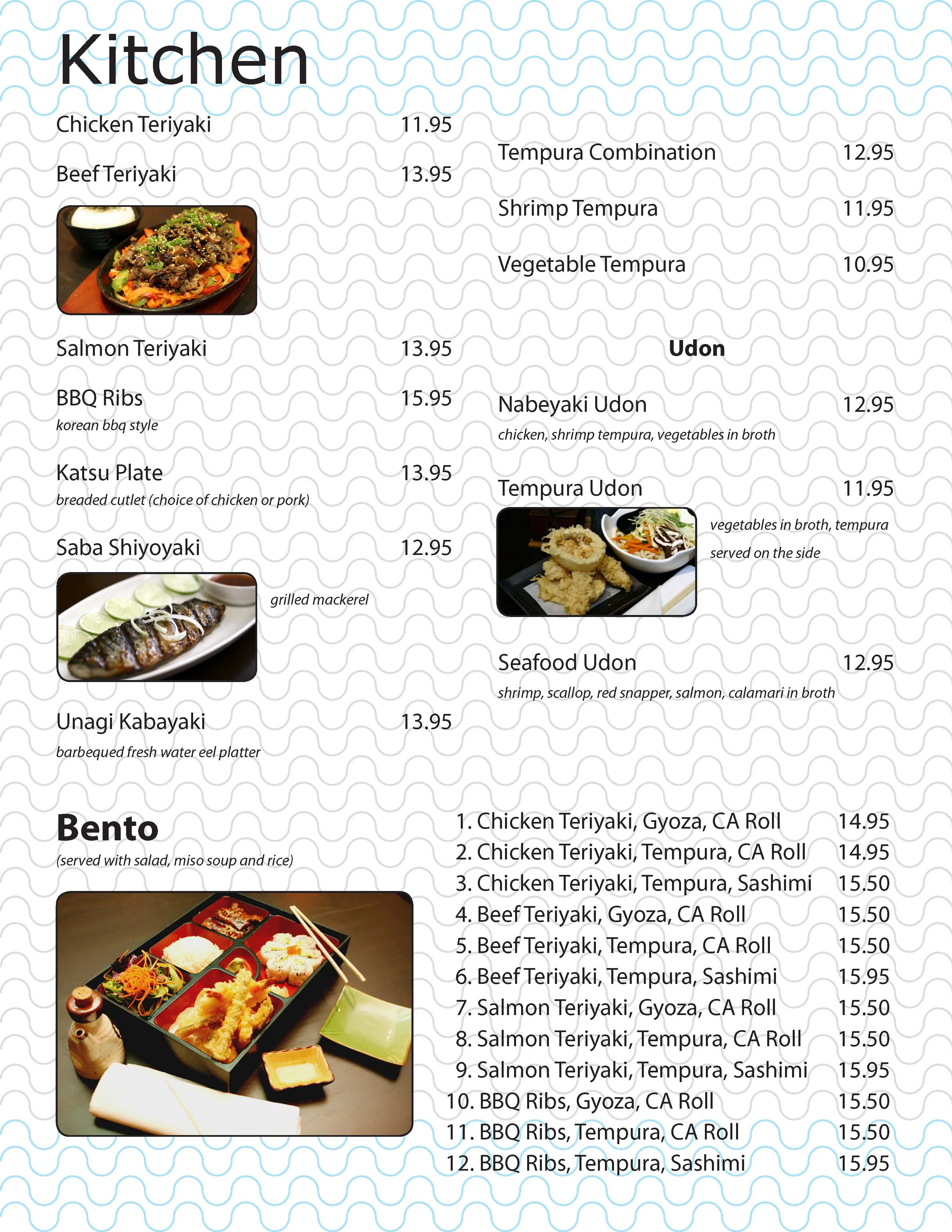 Menu | Satomi Sushi