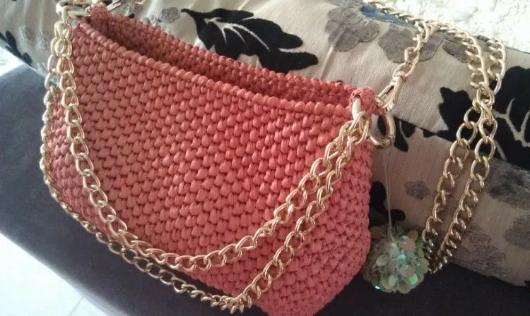 Procedimiento para hacer bolsas tejidas - Imagui