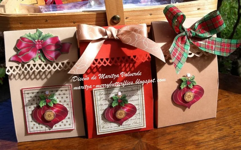 Merry Butterflies: MAS BOLSITAS PARA DULCES CON MOTIVOS DE NAVIDAD