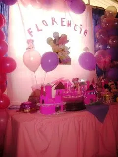 Mesa central cumpleaños temático Minnie