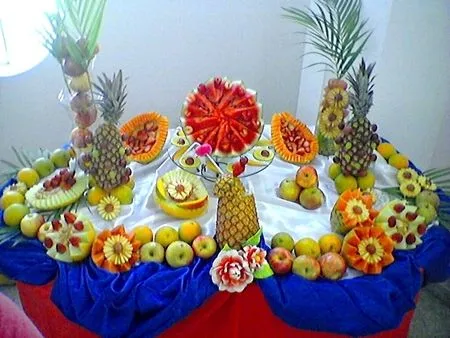 Mesa decoradas con frutas - Imagui