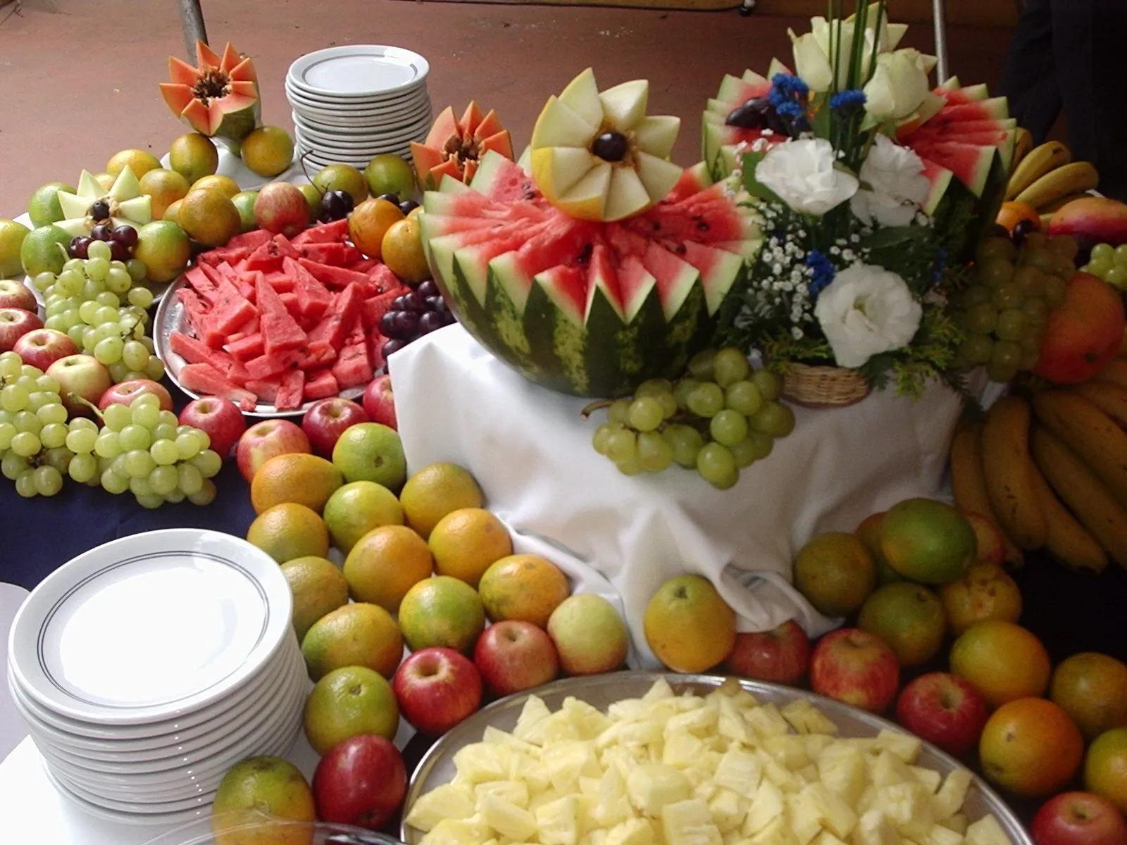 mesa de frutas