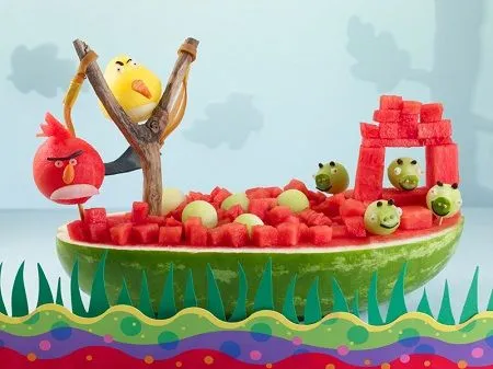 Mesa de frutas para fiestas infantiles - Imagui