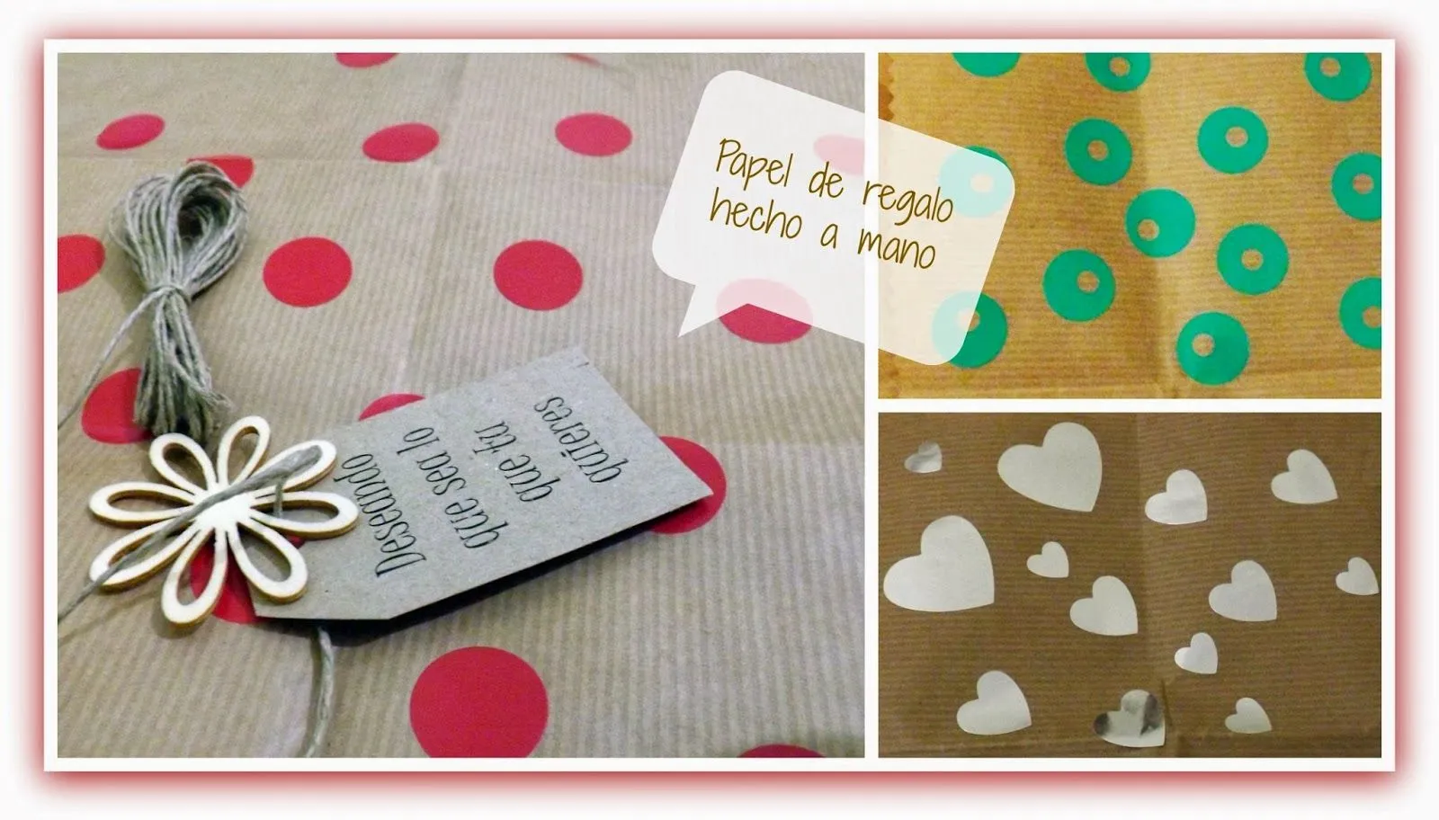 A LA MESA CON GLAMOUR: Papel de regalo hecho a mano