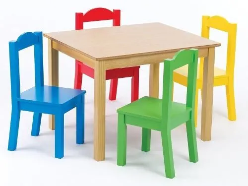 Mesa Para Niños Tot Madera 4 Sillas | sillas niños | Pinterest | Mesas