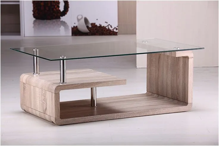 Mesa Ratona de Vidrio, Cromo y Madera. LaMuebleriaOnline | mesas ...