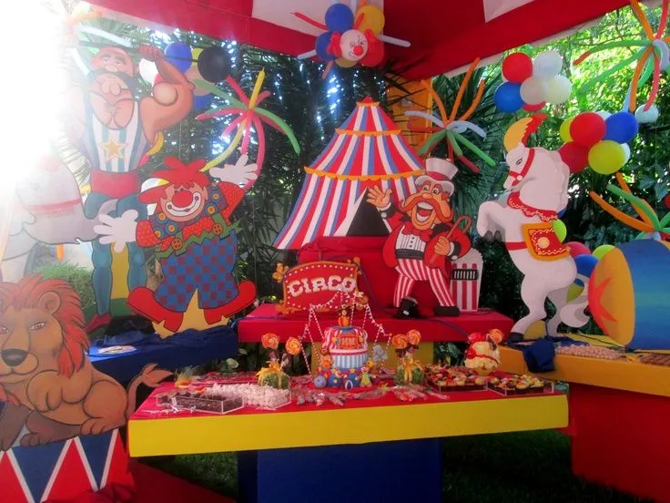 Mesa de La Torta - Fiesta de Circo | Decoración - Fiestas Infantiles …