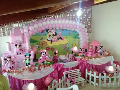 Mesas decoradas de Minnie bebé - Imagui