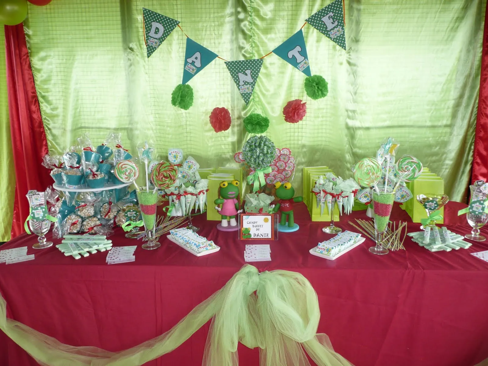 Mesas de Golosinas Temáticas: EL SAPO PEPE PARA EL CUMPLE DE DANTE