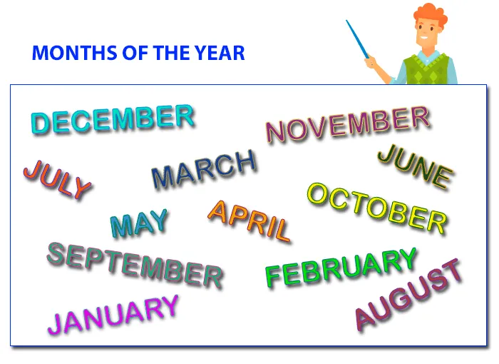 ▷ Los meses del año en inglés 【Months of the year】