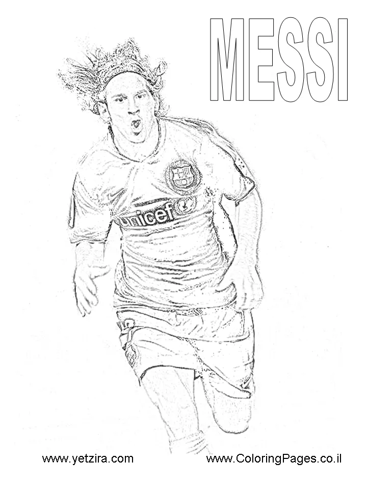 Messi caricatura para colorear - Imagui