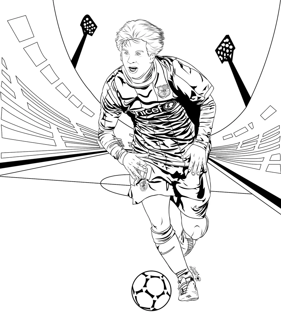 MESSI Colouring Pages