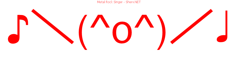 Metal Rock Singer Facebook emoticon | Text art and emoticons