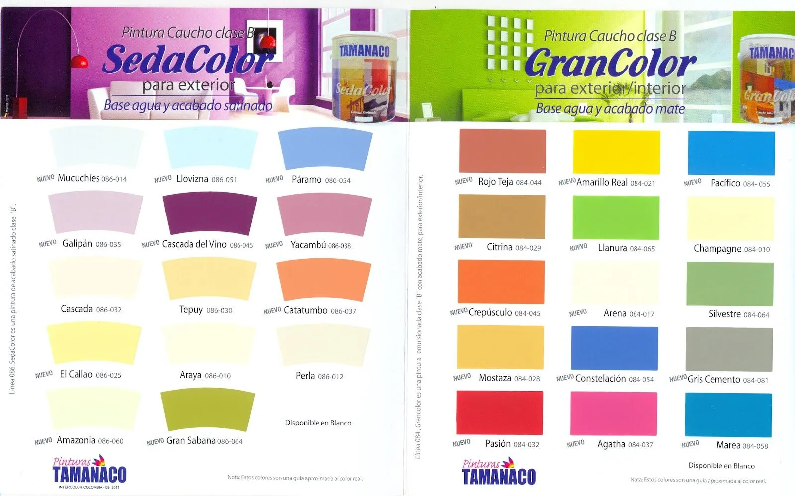 METALPRO,C.A.: CARTA DE COLORES TAMANACO 2012