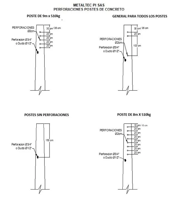 METALTEC PI LTDA - Productos: Postes de concreto para redes ...