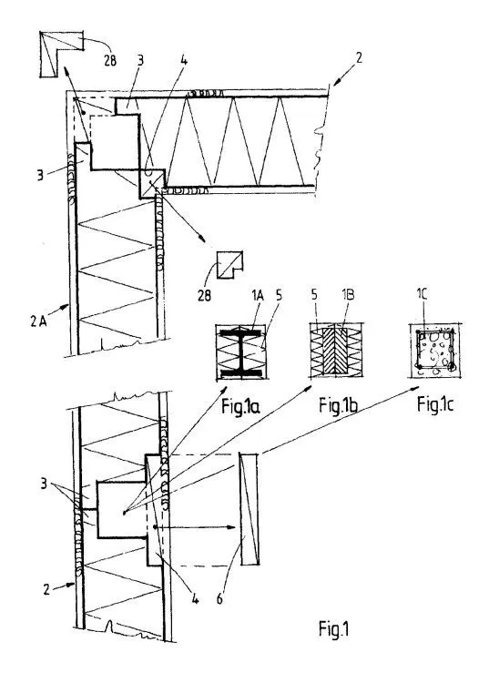 Metodo para construir un edificio ese edificio y un elemento mural ...