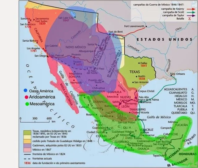 México Precolombino, Julia Sierra, mapa conceptual, Aridamérica y ...