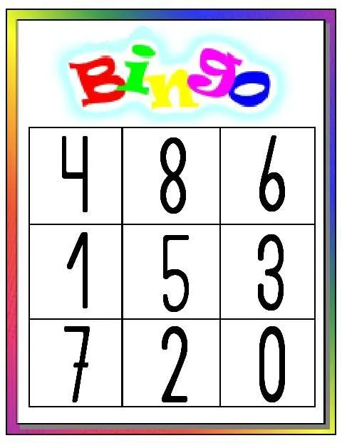 A MÍ ME GUSTA EL COLE: Jugamos al bingo de los números