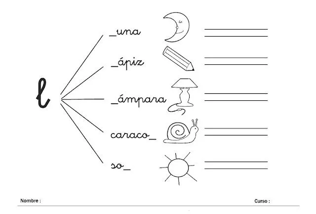 A MÍ ME GUSTA EL COLE: Letra L