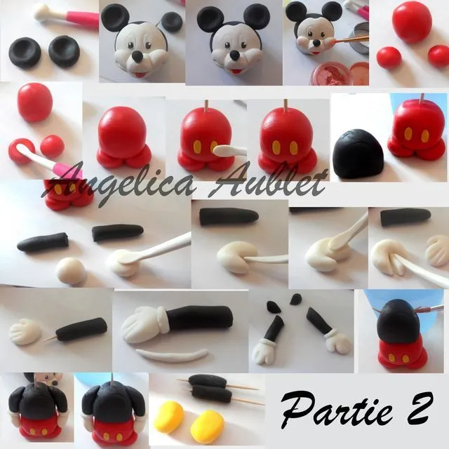 Mickey Gumpaste Tutorial - by Angelica @ CakesDecor.com - cake ...