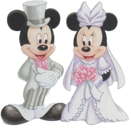 Mickey y minnie vestidos de novios