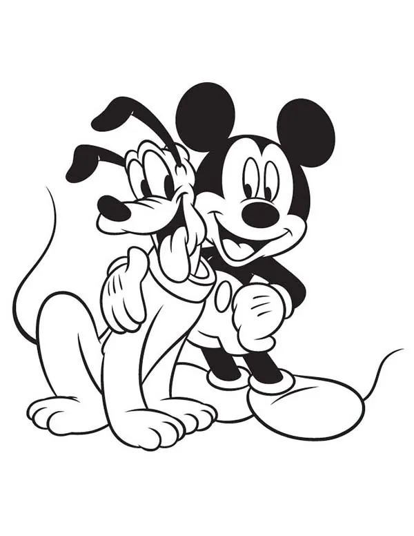 mickey mouse trac Colouring Pages