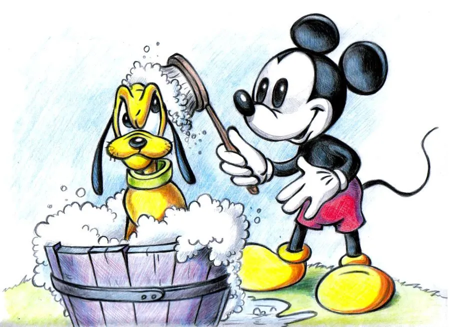 Mickey Mouse and Pluto by zdrer456 on DeviantArt