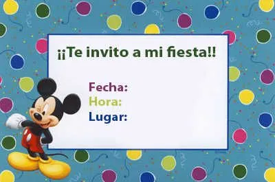 de Cumpleaños con… elige personajes para las invitaciones! « Angel ...