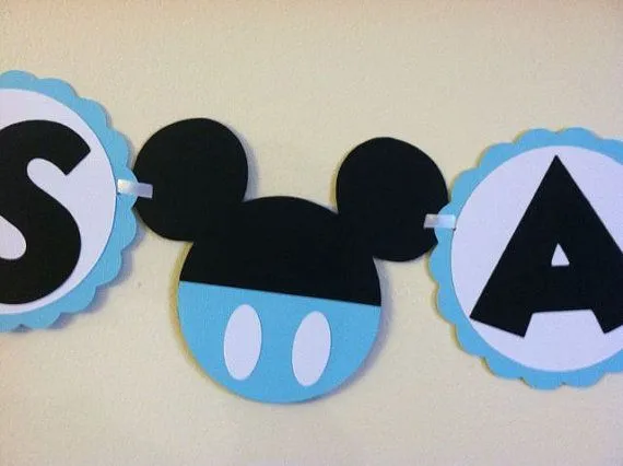 Mickey Mouse Baby shower banner - Its a boy Baby shower banner ...