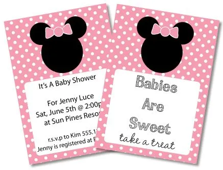 Mickey Mouse Baby Shower Invitations and Ideas - Minnie Mouse ...