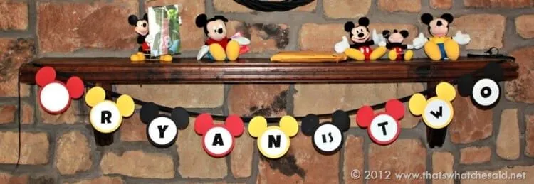 Mickey Mouse Birthday Banner & Free Printable - That's What Che Said