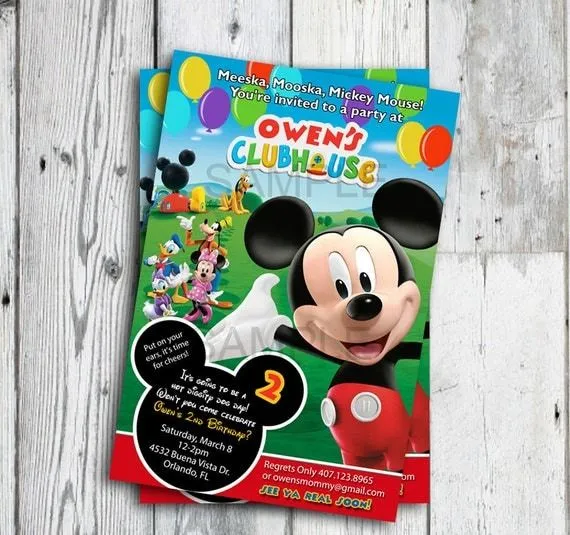 Mickey Mouse Clubhouse Invitations: Printable por thepartystork