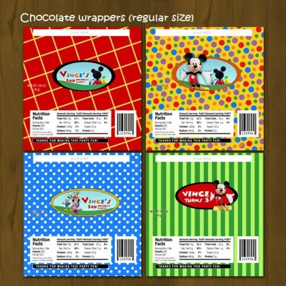 Mickey Mouse Clubhouse Printable Candy Bar by SplashboxPrintables