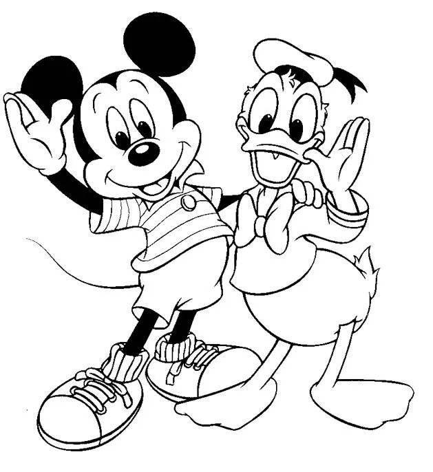 PC Technical - El Raton Mickey y el Pato Donald para colorear