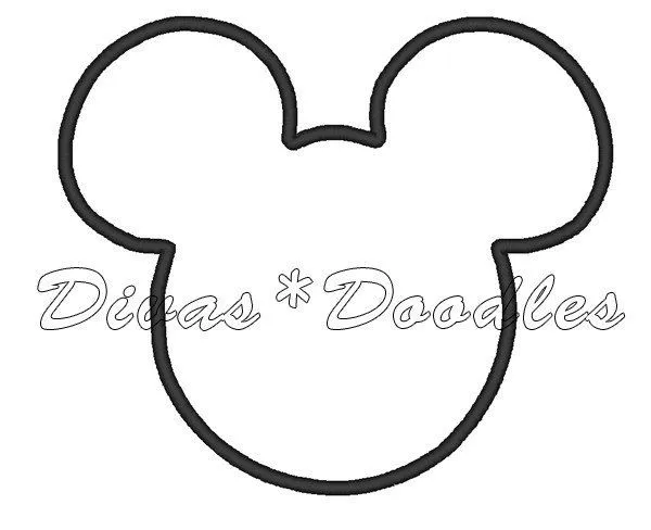 Mickey Mouse Face Outline | Tattoo Design Bild