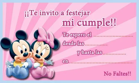 MICKEY MOUSE, IMAGENES, VIDEOS, HISTORIA, CANCIONE: INVITACION DE ...