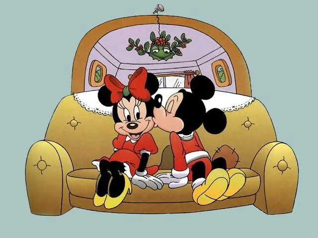 Mini Mouse y Mickey Mouse besandose - Imagui