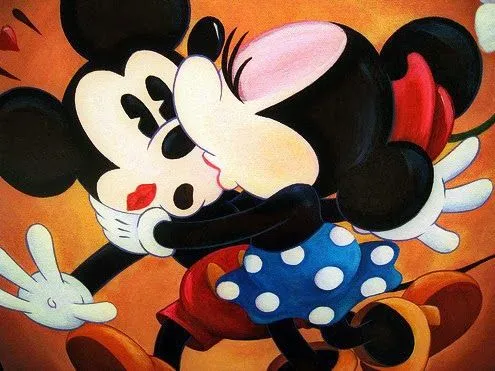 Mickey y Minnie Mouse beso - Imagui