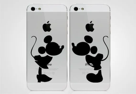 Mickey Mouse y Minnie Mouse Classic besos iPhone 5 por decalplaza