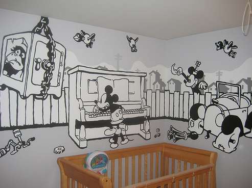 Mickey Mouse Mural for Baby's Room - Neatorama