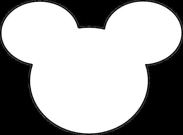 Mickey Mouse Outline clip art - vector clip art online, royalty ...