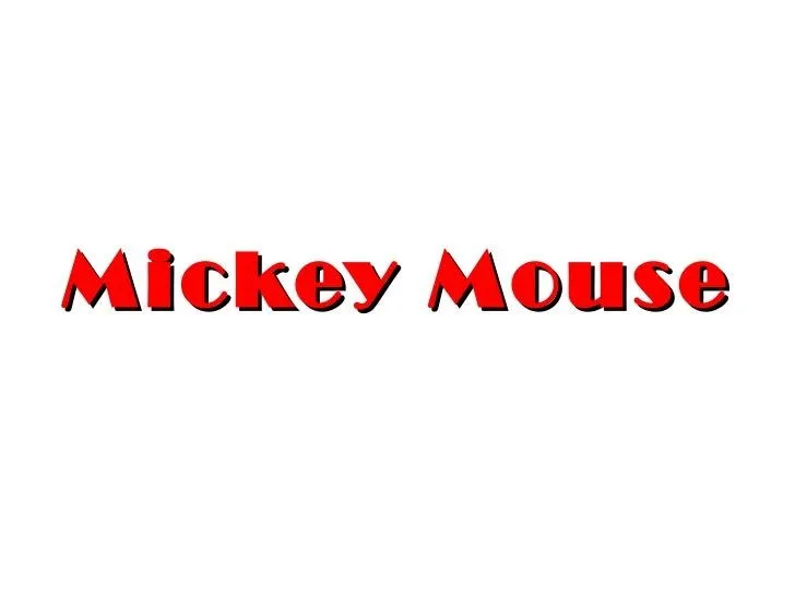 Mickey mouse mi personaje