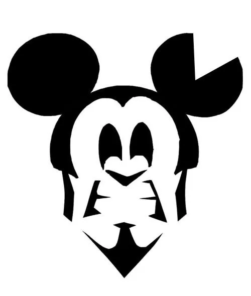 Mickey Mouse Pumpkin Stencil | PSD File