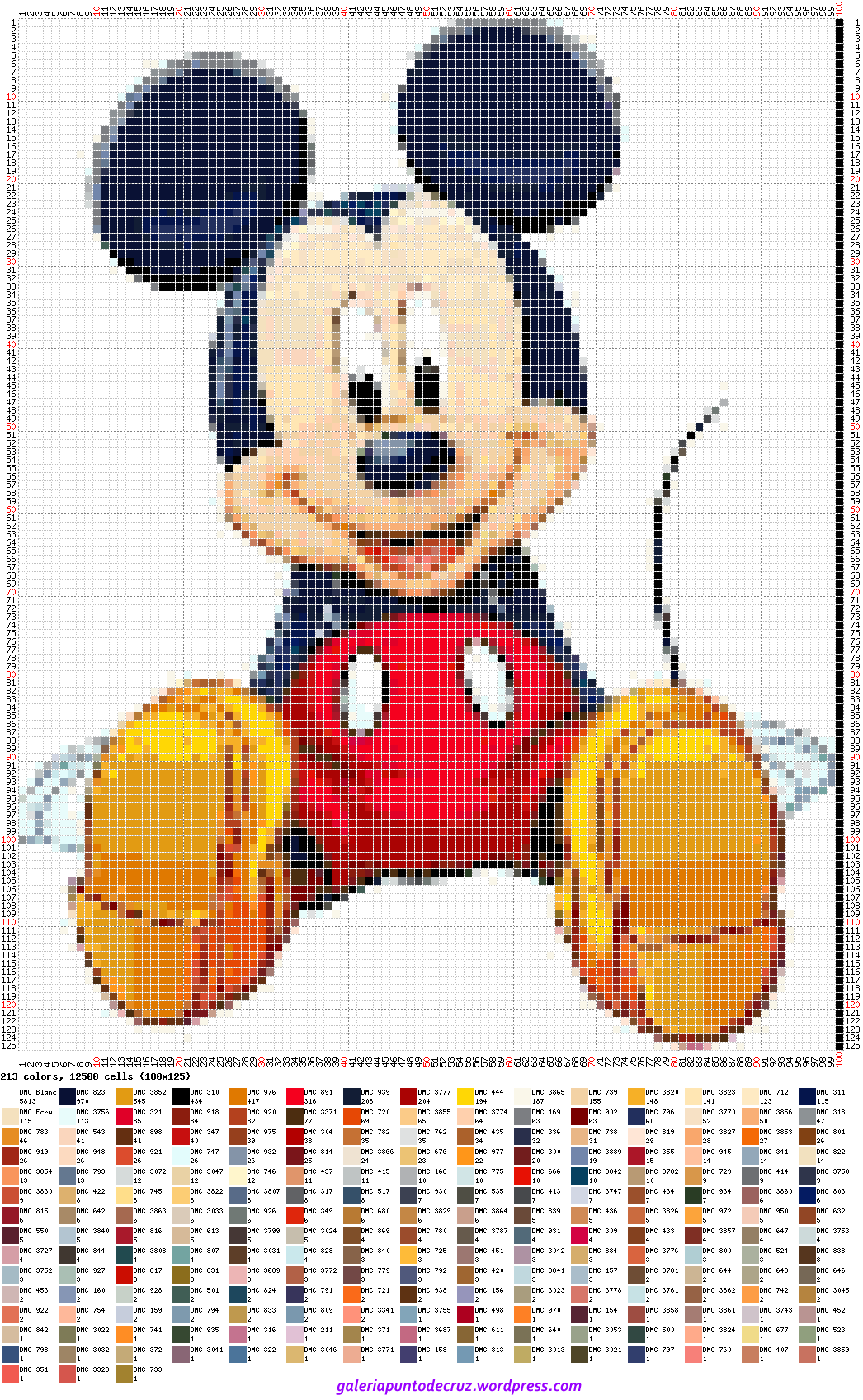 Mickey Mouse. Punto de cruz – Galeria punto de cruz