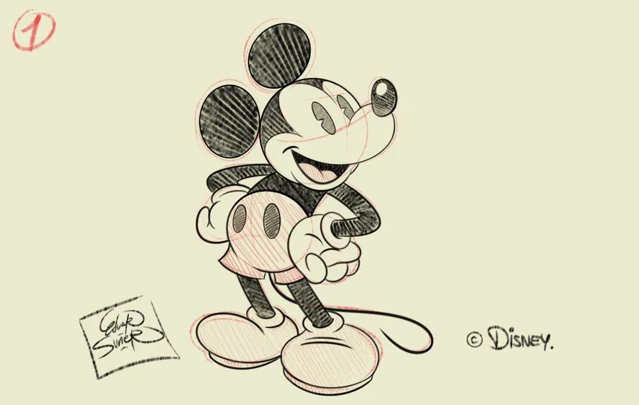 Mickey Mouse Sketch 1. por EduardSQ | Dibujando