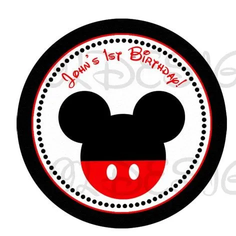 Mickey Mouse Stickers cupcake toppers por MySweetLittleOwl en Etsy